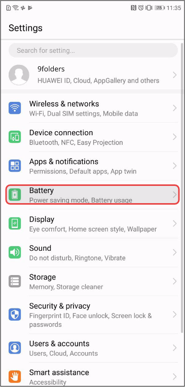 Settings Screen