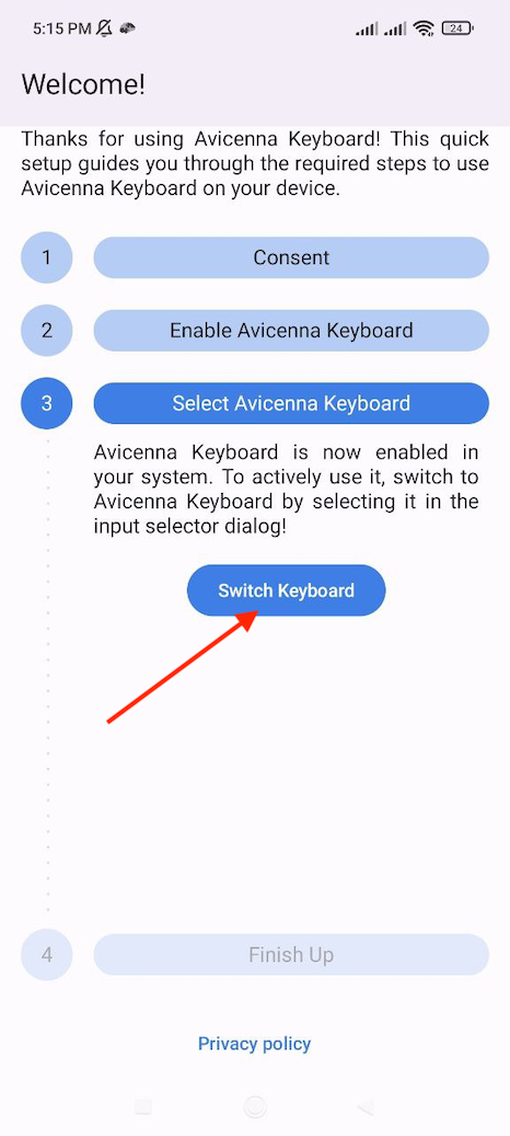 Select keyboard