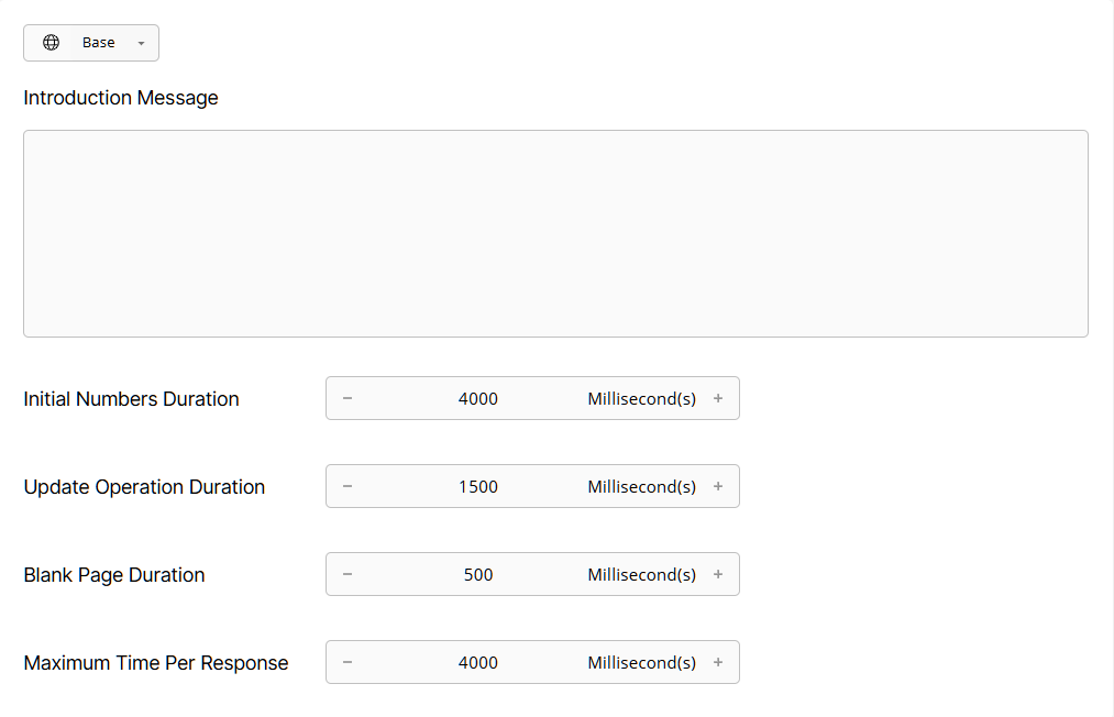 WMU activity editor settings