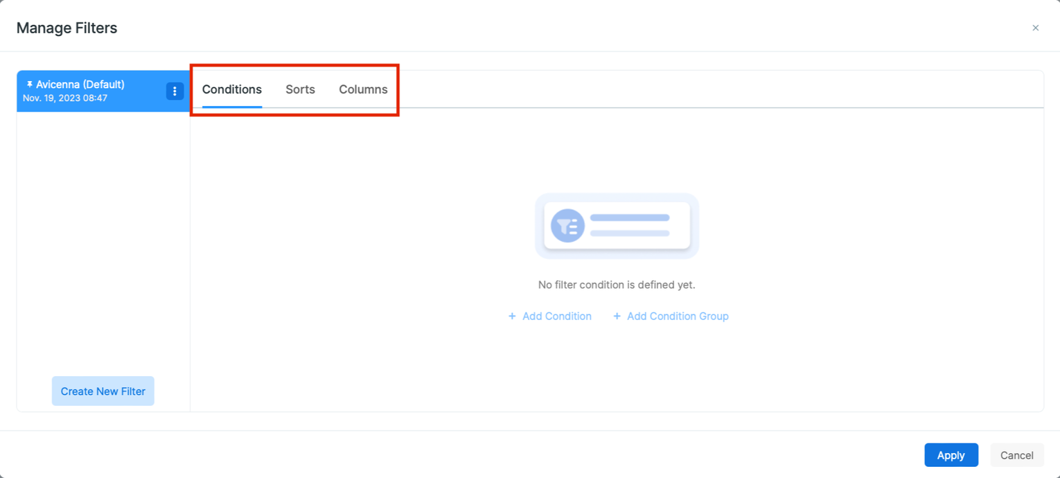 Data Filtering Elements