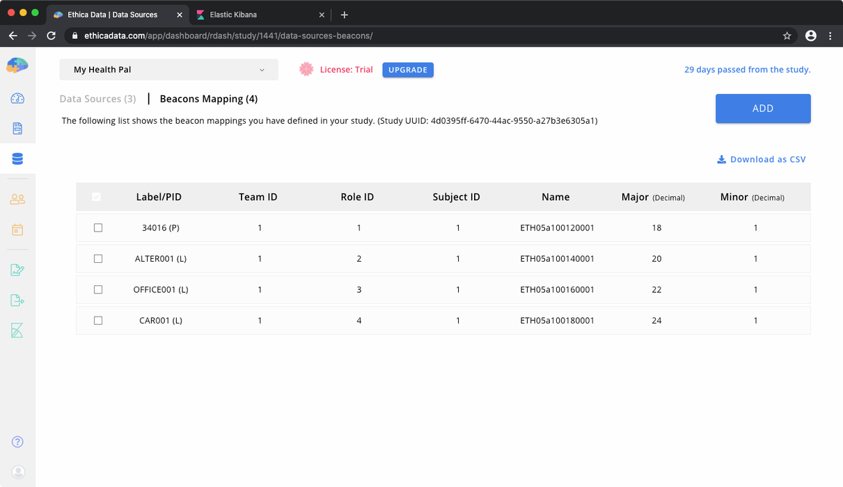 Configuring Beacons in the Beacon Mapping Page