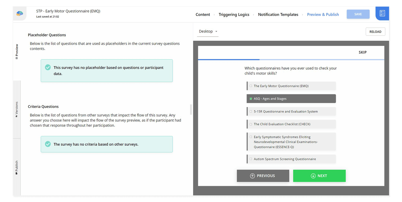 The Checkbox layout for Multiple Answers questions