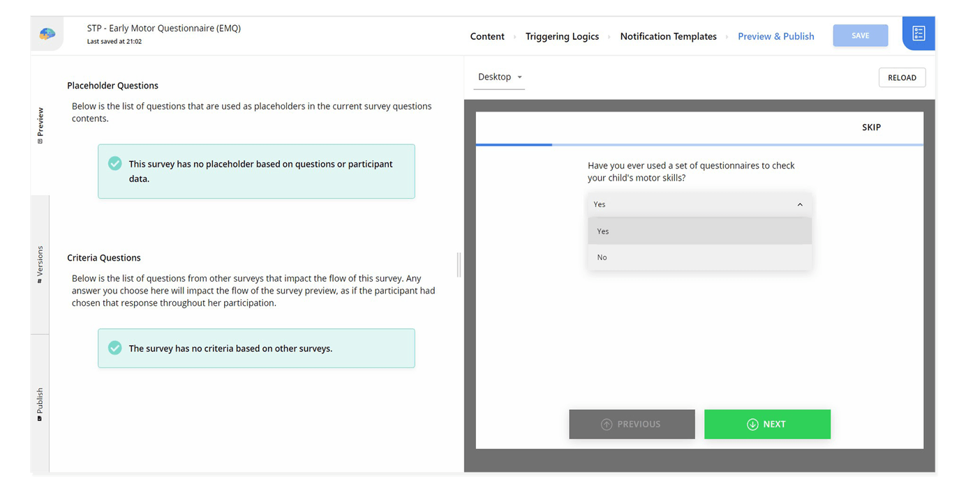 The Dropdown layout for a Single Answer question