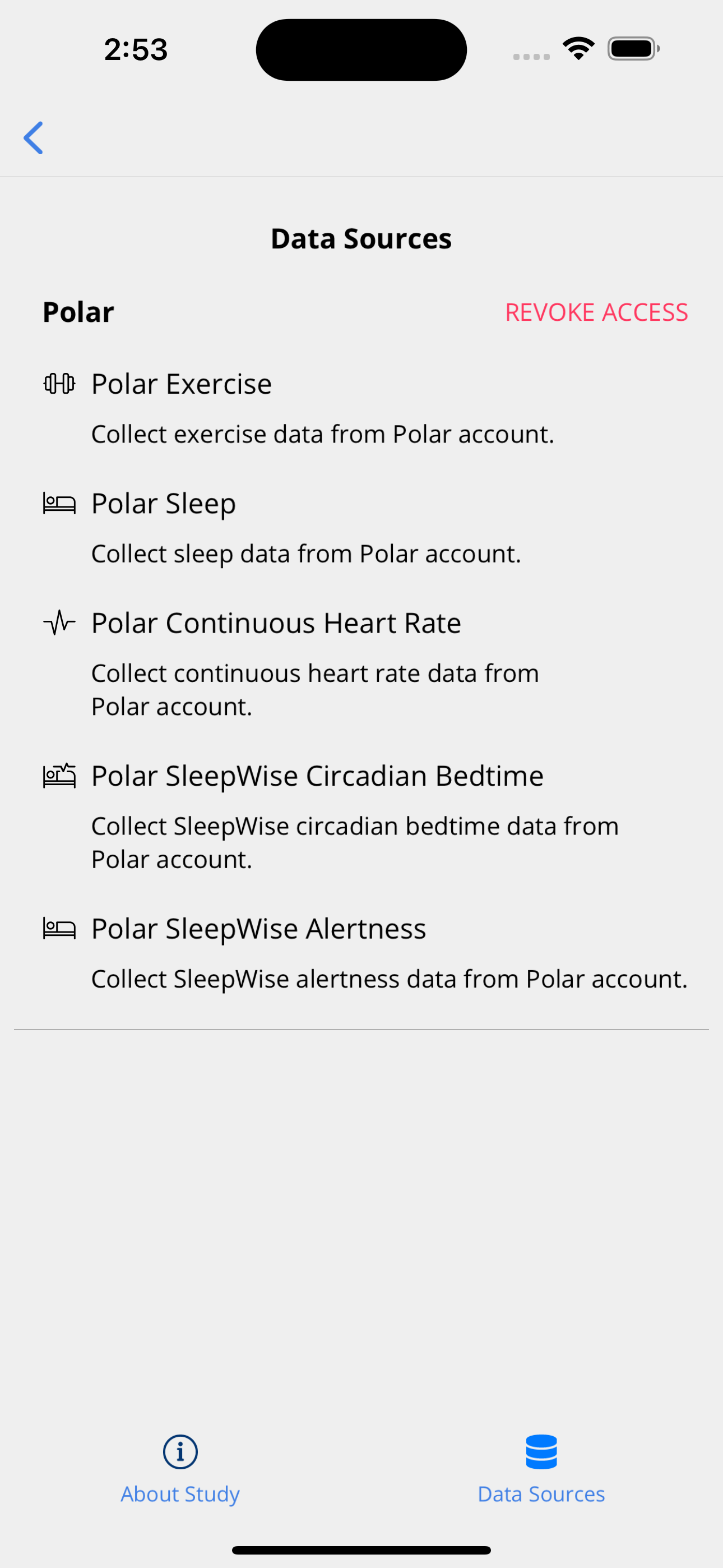 Revoking access to Polar data